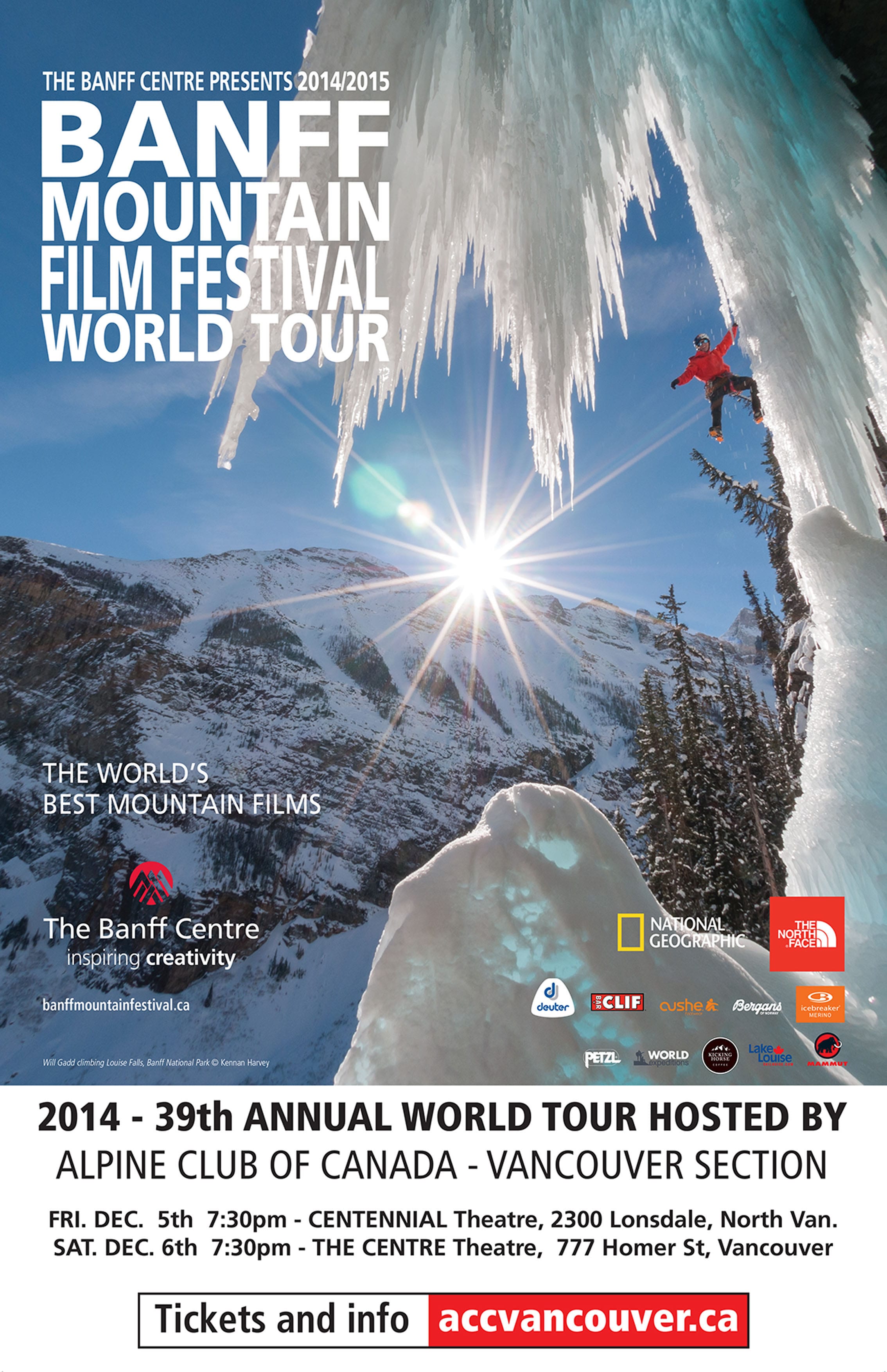 Alpine Club of Canada presents Banff Mountain Film Festival World Tour