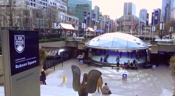 Robson Square Ice Skating in Vancouver