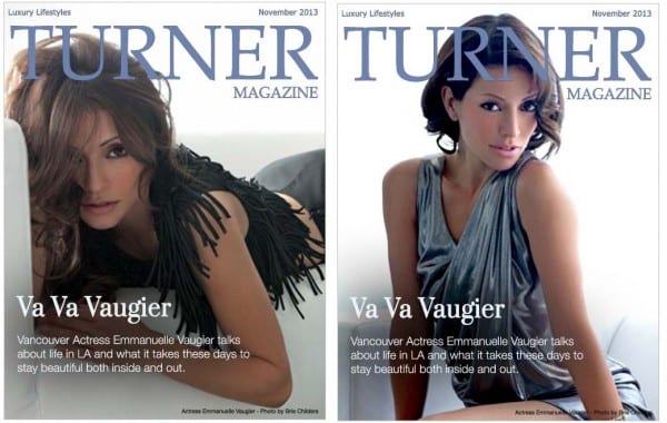 Emmannuelle Vaugier on Double Cover of Turner Magazine